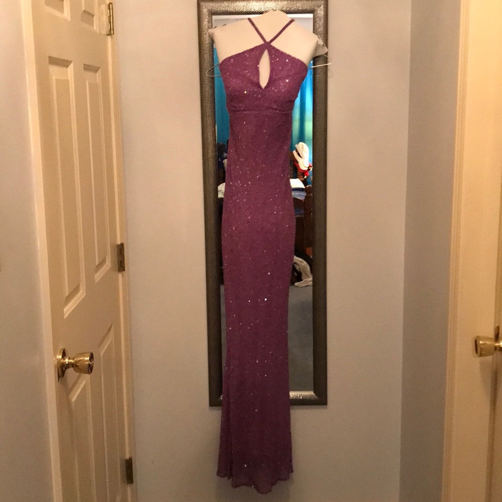 Sparkly Purple Scala Prom Dress